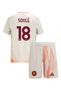 AS Roma Matias Soule #18 Jalkapallovaatteet Lasten Vieraspeliasu 2024-25 Lyhythihainen (+ Lyhyet housut)